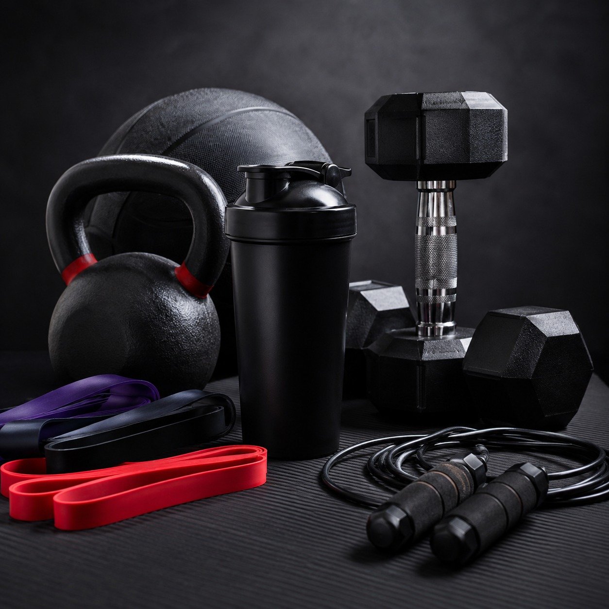 Atlet home workout dengan resistance band