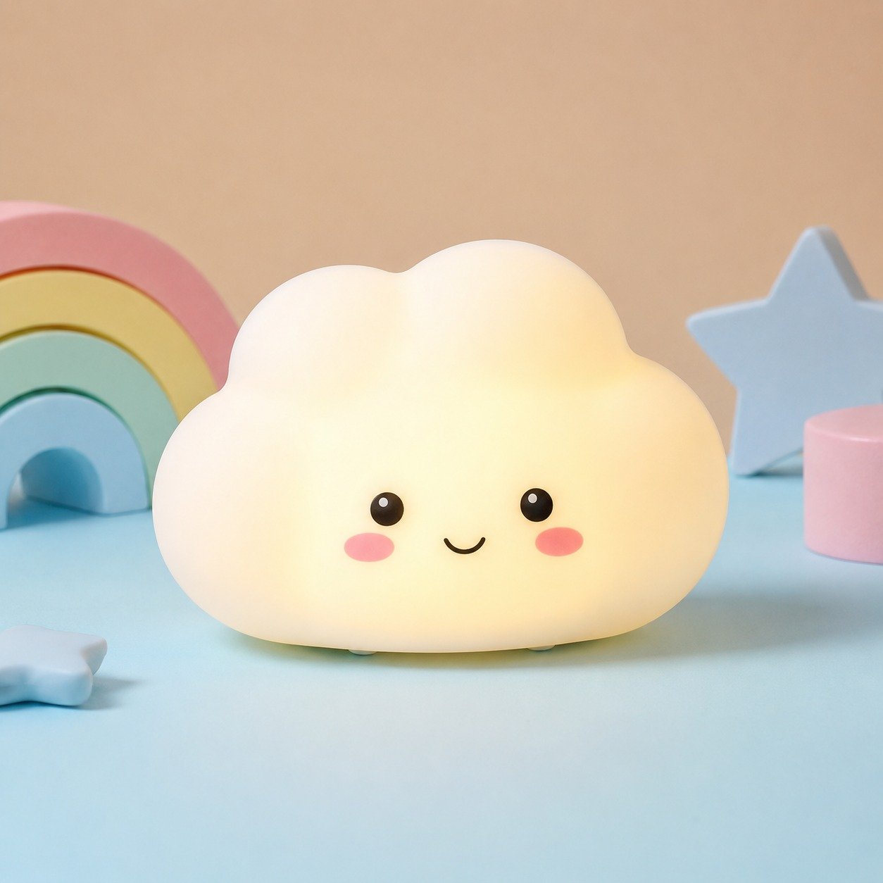 Lampu Tidur Awan Mini warna krem
